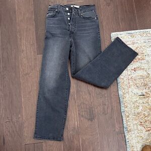 Levi's Women's Straight Leg Jeans - Dark Gray